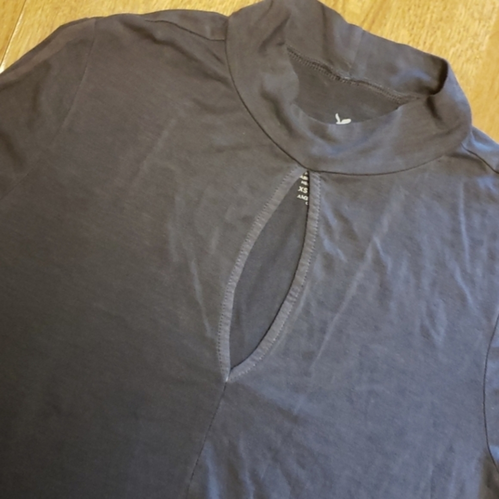 AEO gray mock neck swing top S&S sz XS